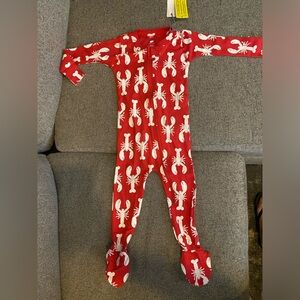 *SOLD* NWT Monica and Andy lobster pajamas footie